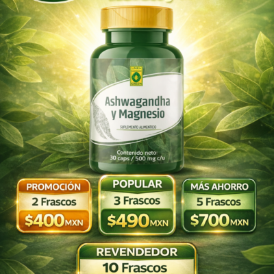 PROMOCION ASHWAGANDHA Y MAGNECIO